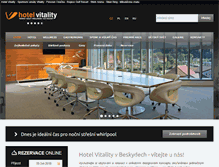 Tablet Screenshot of hotelvitality.cz